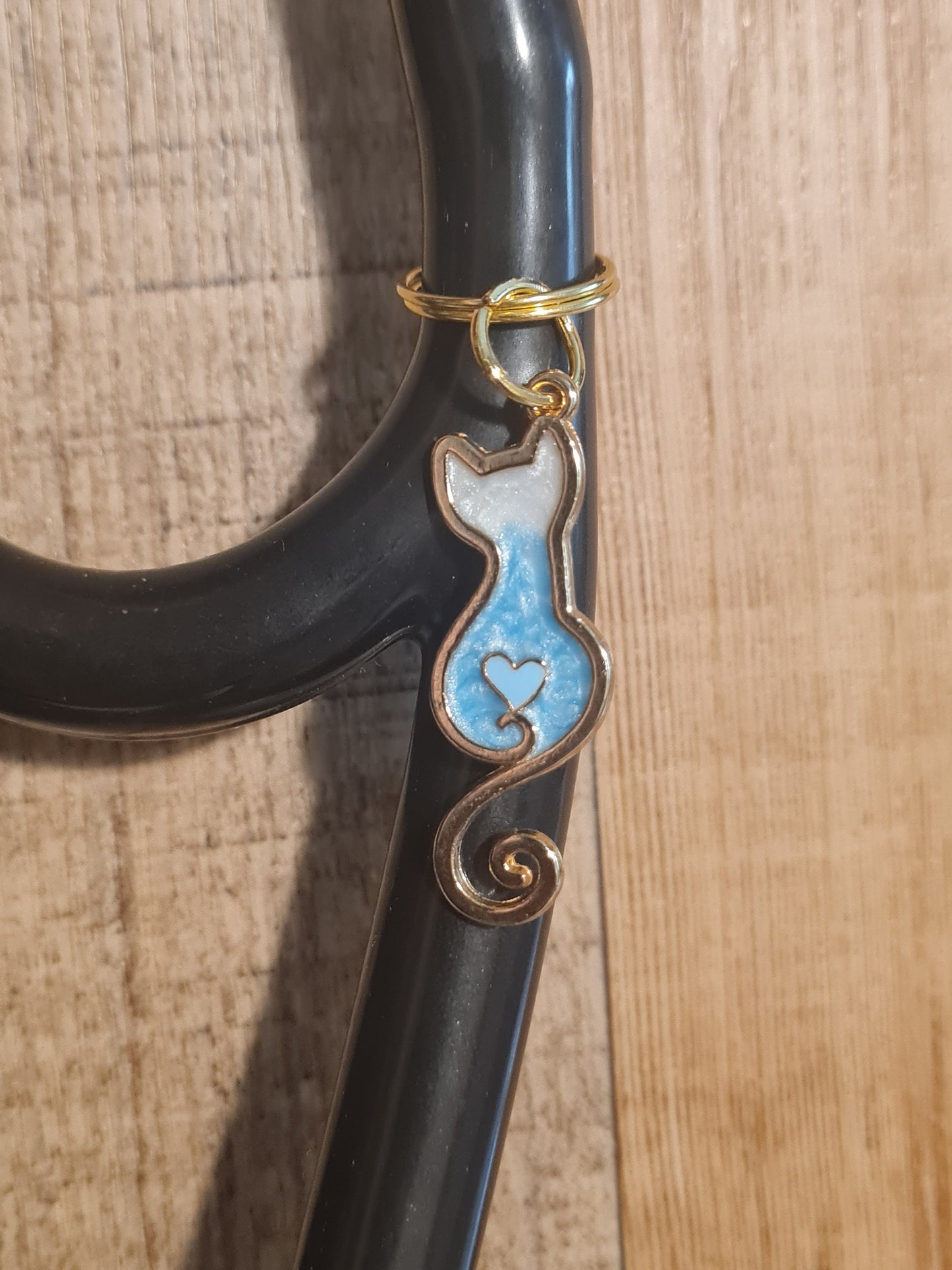 Cat Charm ~ Stethoscope Charm ~ RN Charm ~ Medical Stethoscope Charm ~ Physician Charm ~ Stethoscope Tag ~ OT ~ PT ~ Kitty Charm