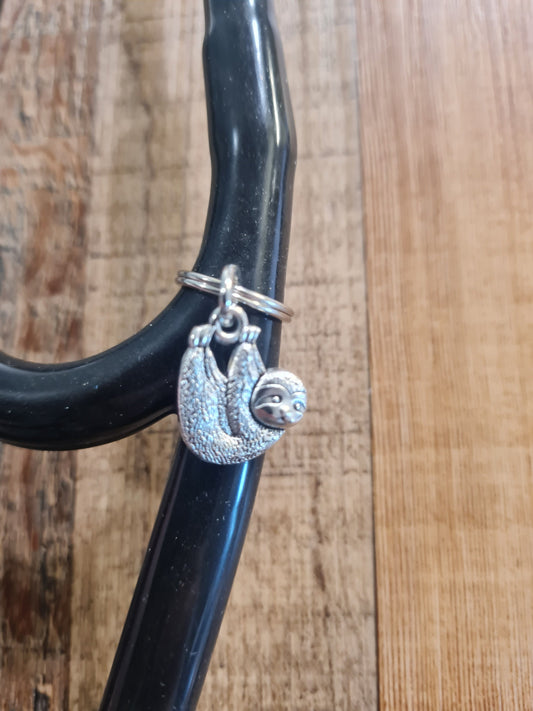 Sloth ~ Stethoscope Charm ~ RN Charm ~ Medical Stethoscope Charm ~ Physician Charm ~ Stethoscope Tag ~ OT ~ PT ~ Sloth Charm