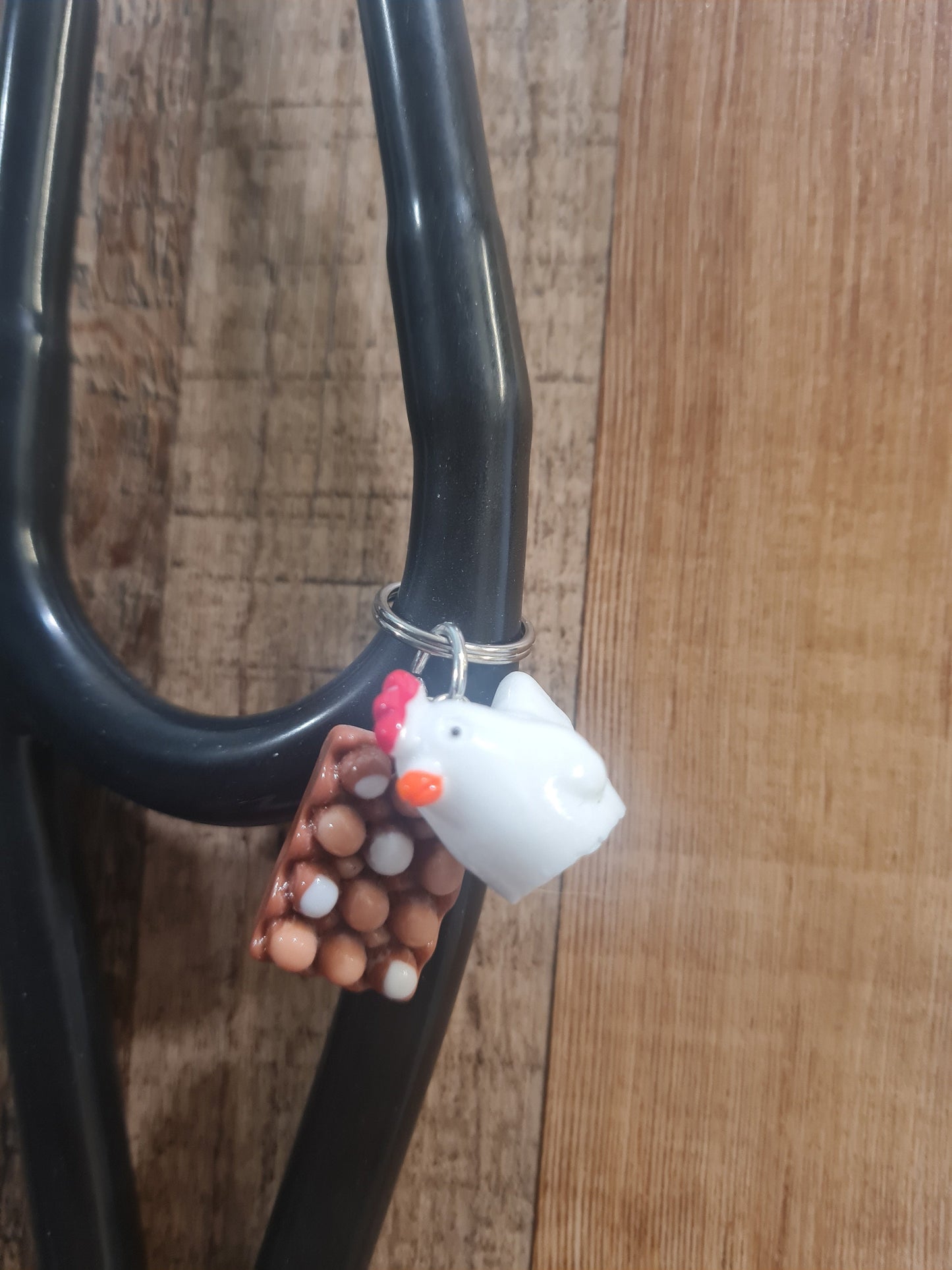 Chicken with Eggs~ Stethoscope Charm ~  RN Charm ~ Medical Stethoscope Charm ~ Chicken ~ Physician Charm ~ Stethoscope Tag ~ OT ~ RT