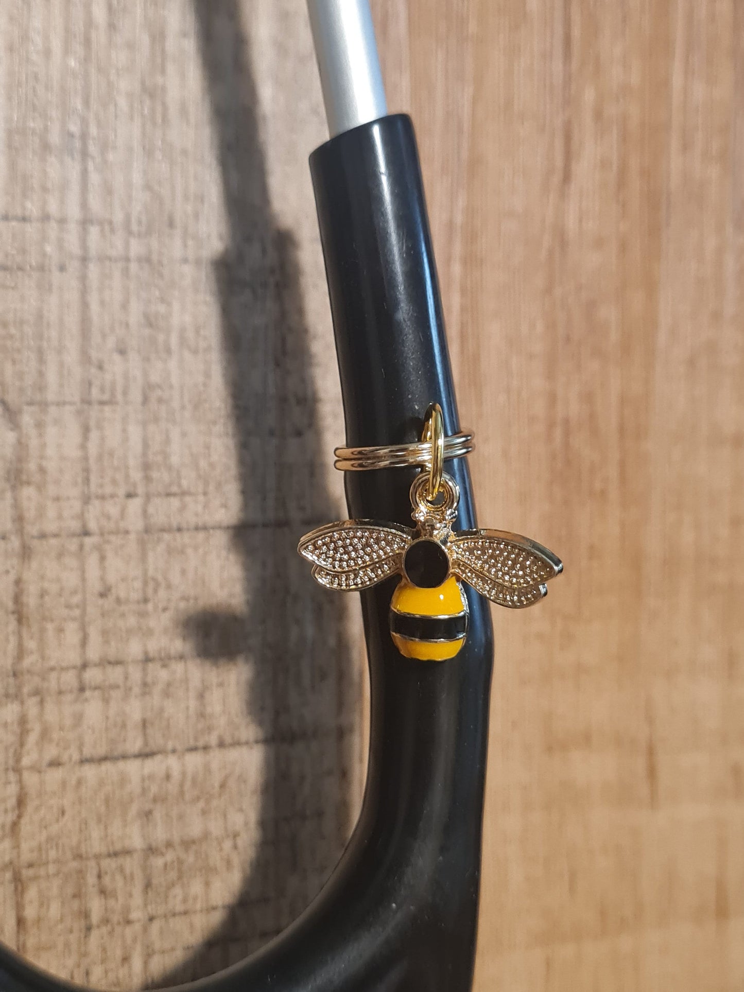 Bee ~ Honey Bee ~ Stethoscope Charm ~ RN Charm ~ Medical Stethoscope Charm ~ Physician Charm ~ Stethoscope Tag ~ OT ~ PT ~ Bee Charm
