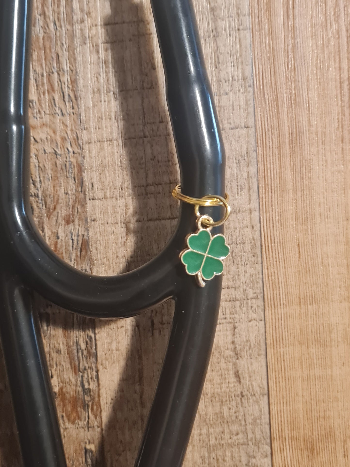 Clover ~ Stethoscope Charm ~ RN Charm ~ Medical Stethoscope Charm ~ Physician Charm ~ Stethoscope Tag ~ OT ~ PT ~ 4 Leaf Clover ~ Good Luck