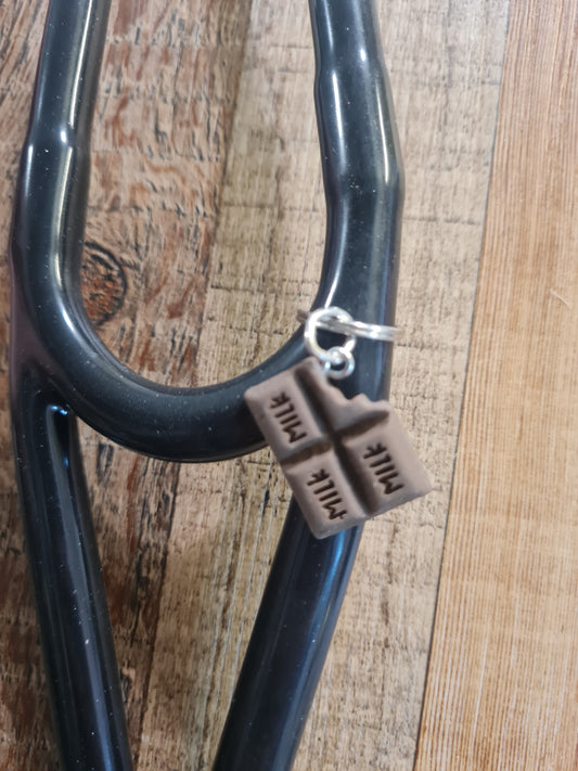 Chocolate Bar ~ Stethoscope Charm ~ RN Charm ~ Medical Stethoscope Charm ~ Physician Charm ~ Stethoscope Tag ~ OT ~ PT ~ Chocolate Charm