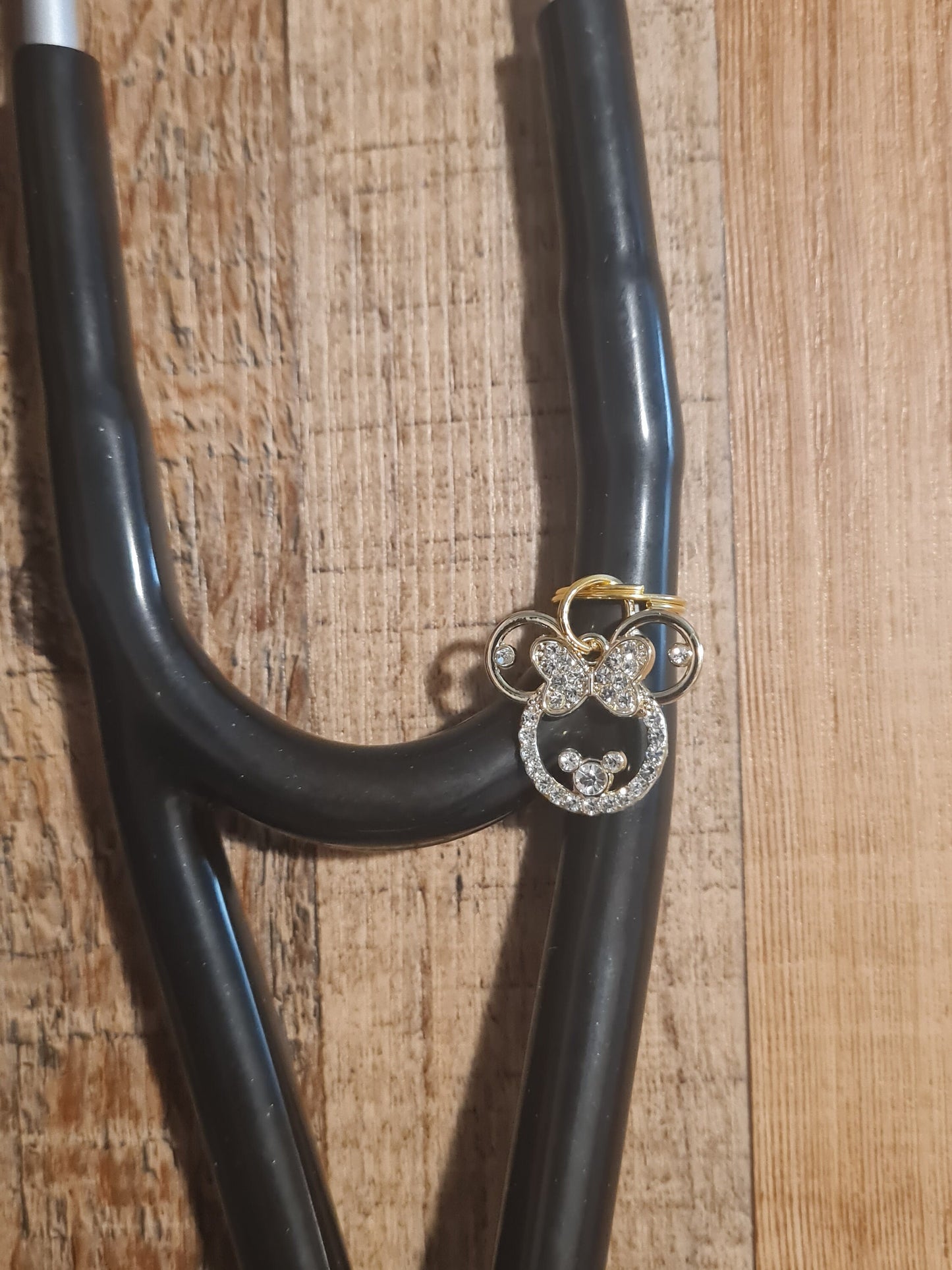 Minnie Mouse ~ Stethoscope Charm ~ RN Charm ~ Medical Stethoscope Charm ~ Physician Charm ~ Stethoscope Tag ~ OT ~ PT ~ Mickey Mouse