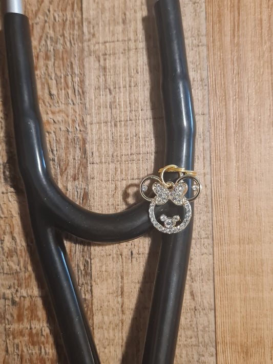 Minnie Mouse ~ Stethoscope Charm ~ RN Charm ~ Medical Stethoscope Charm ~ Physician Charm ~ Stethoscope Tag ~ OT ~ PT ~ Mickey Mouse