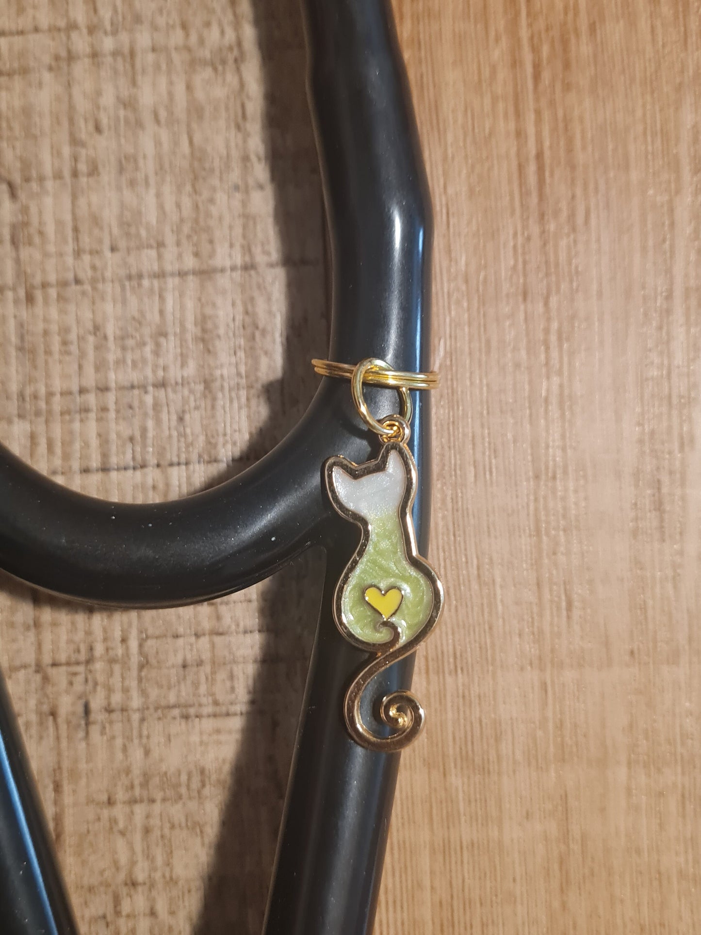 Cat Charm ~ Stethoscope Charm ~ RN Charm ~ Medical Stethoscope Charm ~ Physician Charm ~ Stethoscope Tag ~ OT ~ PT ~ Kitty Charm