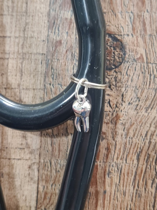 Tooth ~ Stethoscope Charm ~  RN Charm ~ Medical Stethoscope Charm  ~ Physician Charm ~ Stethoscope Tag ~ OT ~ RT ~ Dental Charm
