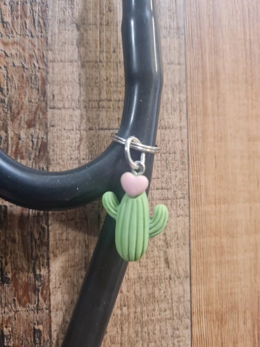 Cactus ~ Stethoscope Charm ~ RN Charm ~ Medical Stethoscope Charm ~ Physician Charm ~ Stethoscope Tag ~ OT ~ PT ~ Desert Flower