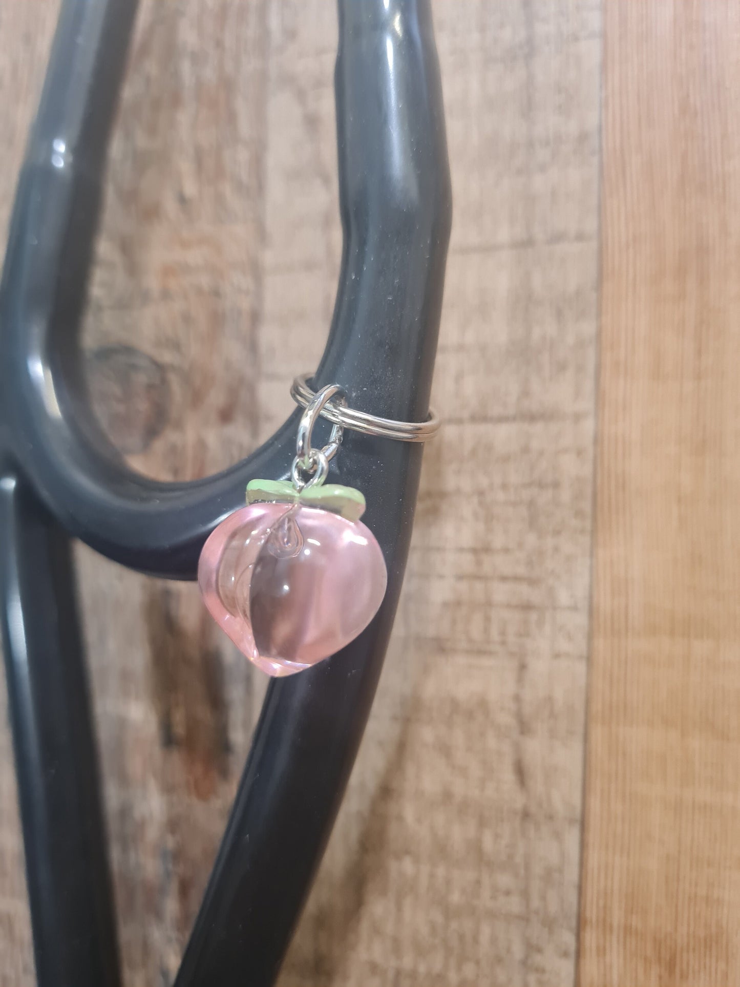 Peach ~ Stethoscope Charm ~ RN Charm ~ Medical Stethoscope Charm ~ Physician Charm ~ Stethoscope Tag ~ OT ~ PT ~ Georgia Peach