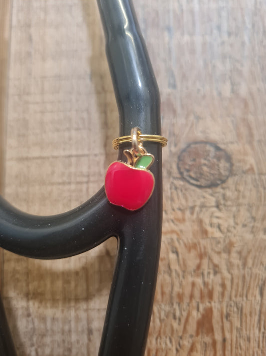 Apple Charm ~ Stethoscope Charm ~  RN Charm ~ Medical Stethoscope Charm  ~ Physician Charm ~ Stethoscope Tag ~ OT ~ PA ~ Apple