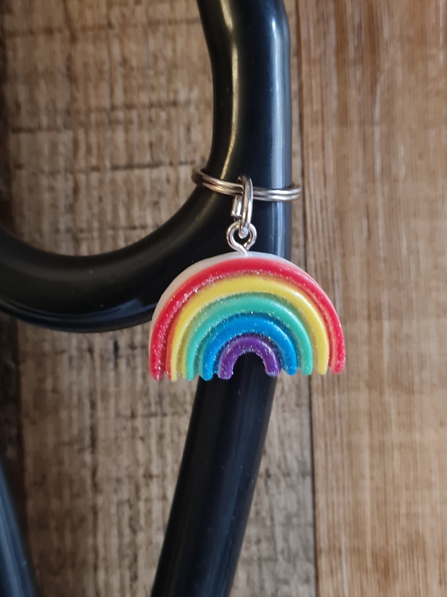 Rainbow ~ Stethoscope Charm ~  RN Charm ~ Medical Stethoscope Charm ~ Beach Charm ~ Physician Charm ~ Stethoscope Tag ~ OT ~ RT