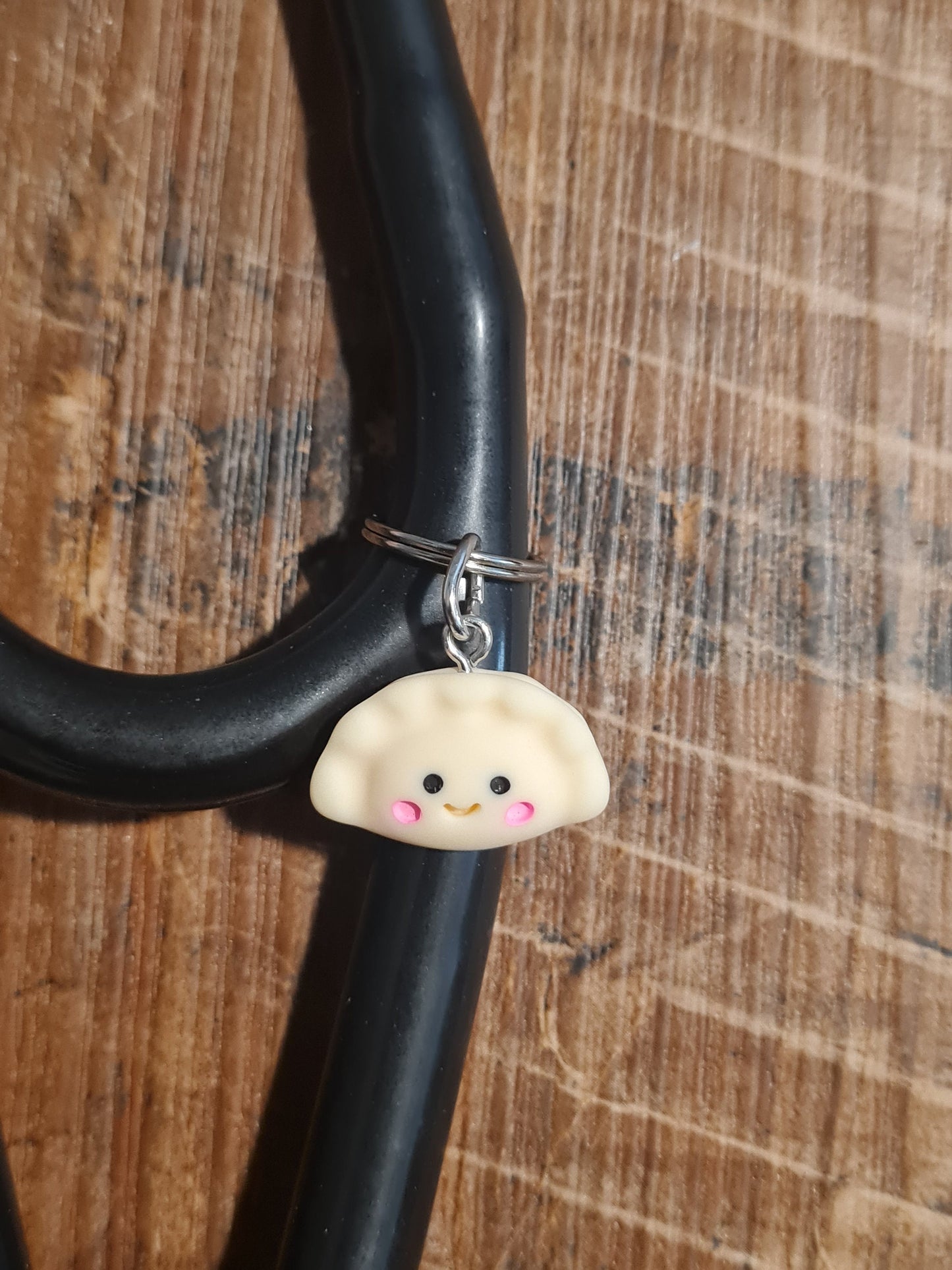 "Dim Sum" Dumpling Stethoscope Charm - Kawaii Bao Bun & Gyoza Jewelry for Nurses and Doctors - Cute Foodie Medical Gift and Scrub Accessory