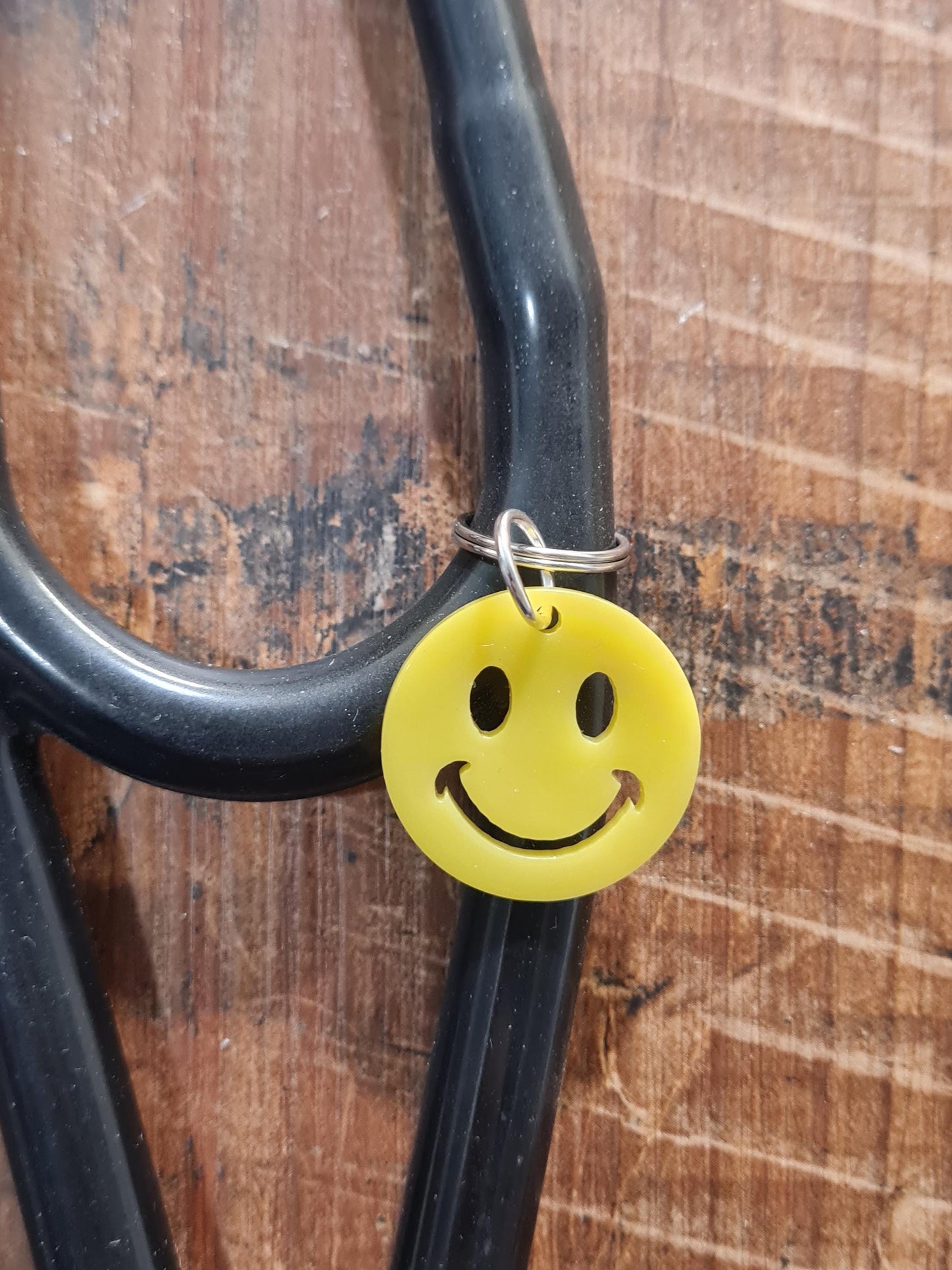 Smiley Face ~ Stethoscope Charm ~  RN Charm ~ Medical Stethoscope Charm ~ Smiling Face ~ Physician Charm ~ Stethoscope Tag ~ OT ~ RT ~ Smile