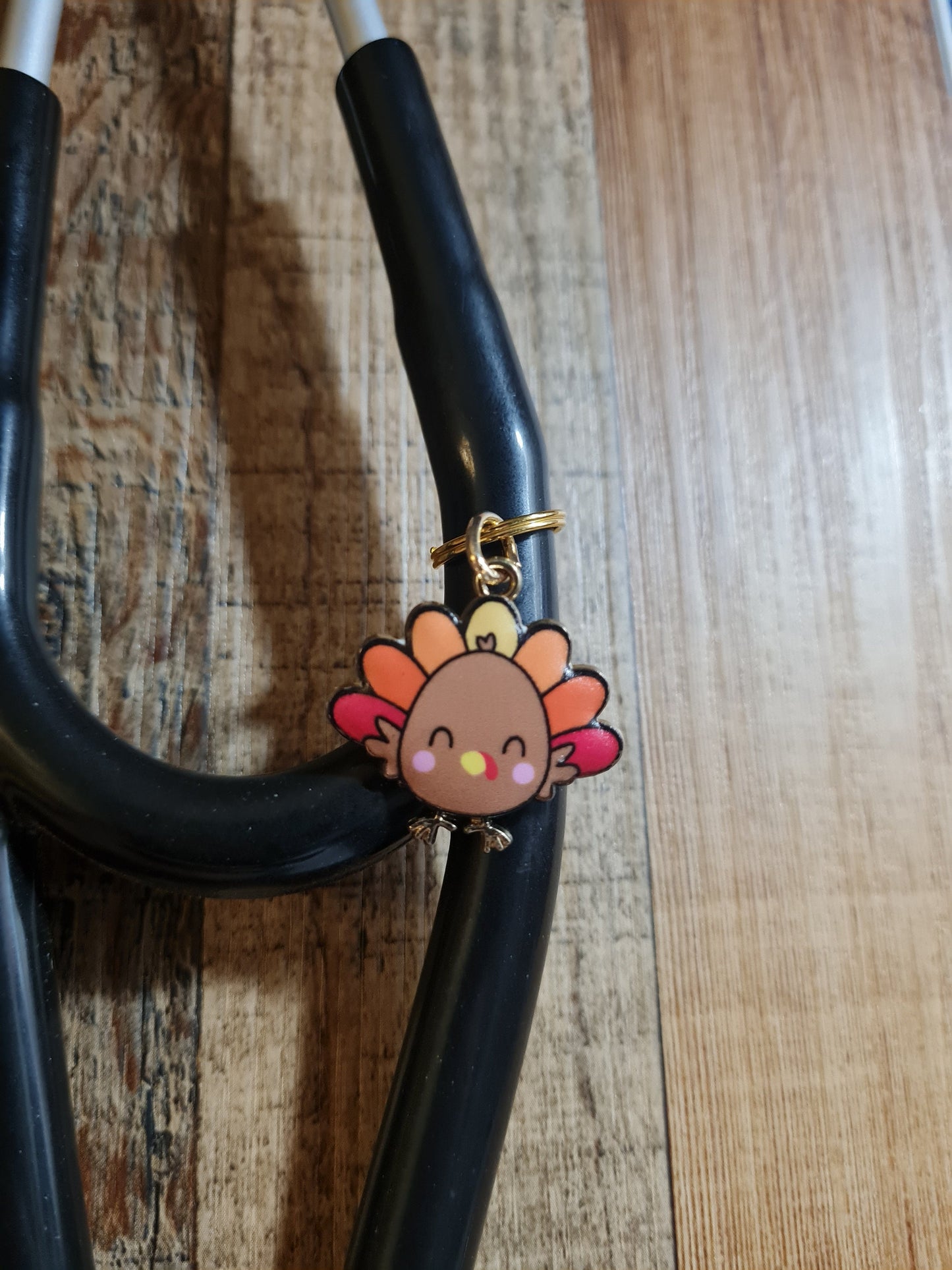Thanksgiving ~ Stethoscope Charm ~  RN Charm ~ Medical Stethoscope Charm ~ Turkey ~ Physician Charm ~ Stethoscope Tag ~ OT ~ RT