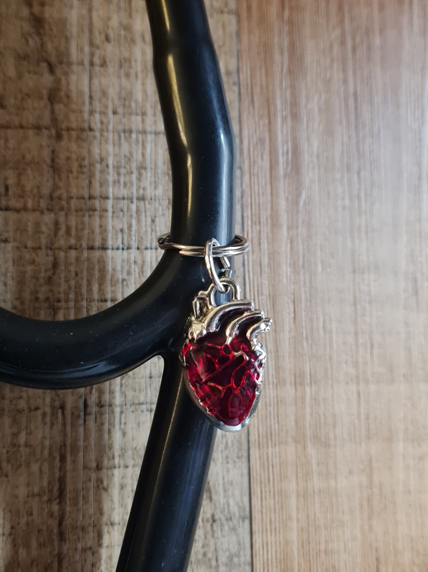 Anatomical Heart ~ Stethoscope Charm ~ RN Charm ~ Cardiologist Charm ~ Physician Charm ~ Stethoscope Tag ~ OT ~ PT ~ Cardiology ~ Medical