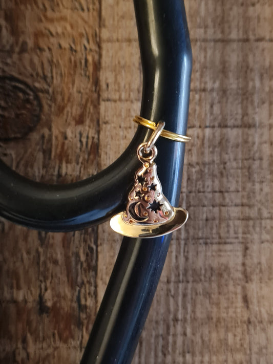 Witch's Hat ~ Stethoscope Charm ~ RN Charm ~ Medical Stethoscope Charm ~ Physician Charm ~ Stethoscope Tag ~ OT ~ PT ~ Halloween ~ Wizard