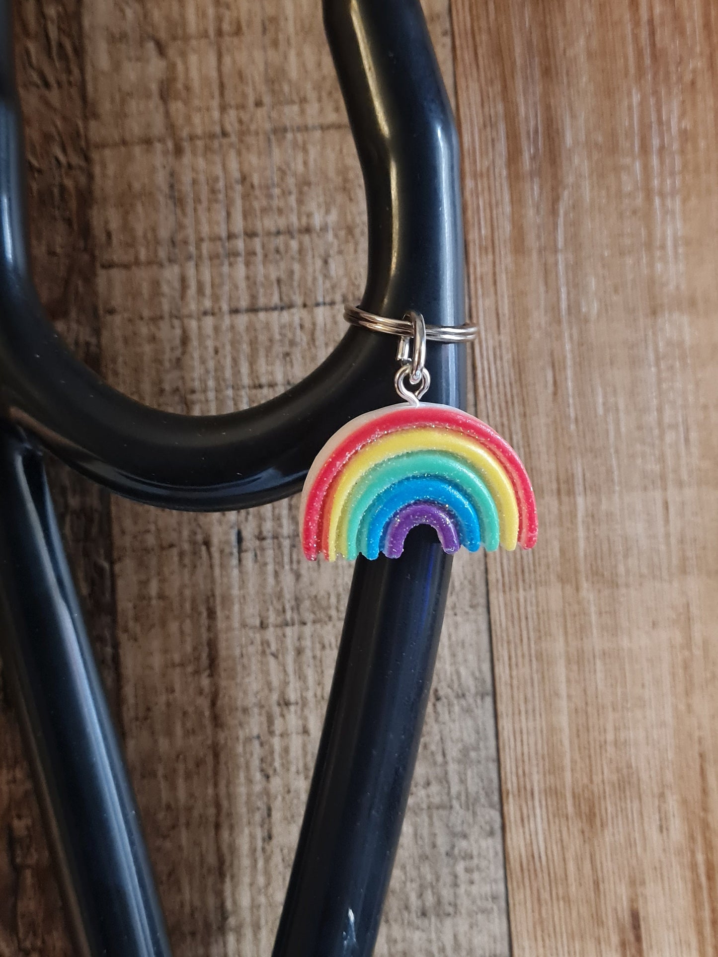 Rainbow ~ Stethoscope Charm ~  RN Charm ~ Medical Stethoscope Charm ~ Beach Charm ~ Physician Charm ~ Stethoscope Tag ~ OT ~ RT