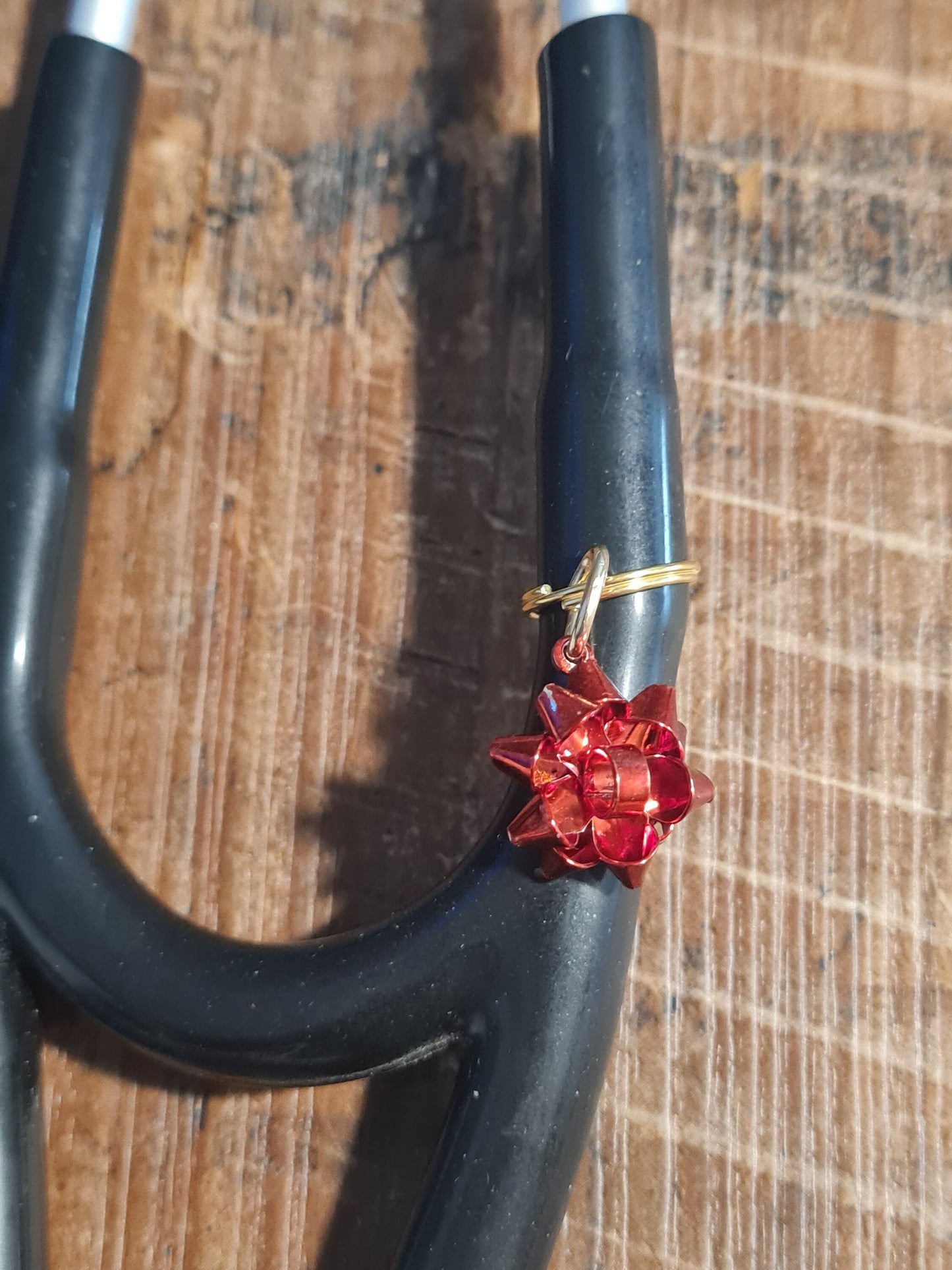 Christmas Bow Charm ~ Stethoscope Charm ~ RN Charm ~ Medical Stethoscope Charm ~ Physician Charm ~ Stethoscope Tag ~ OT ~ PT ~ Christmas