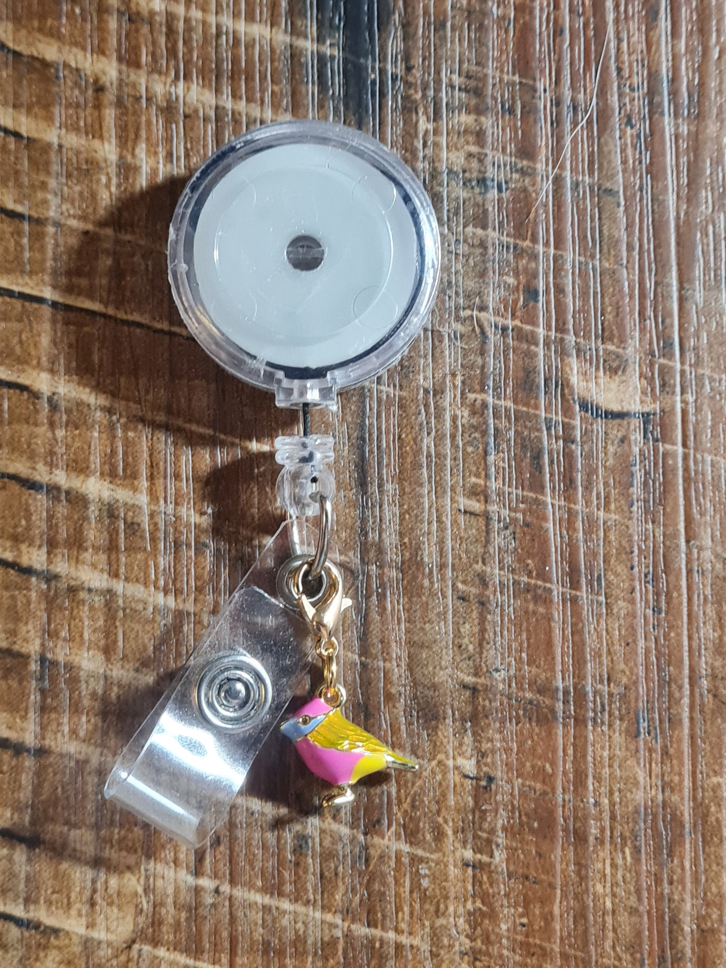 Bird ~ ID Badge Reel Charm ~ Custom Made Charms ~ Badge Buddy ~ Badge Accessories ~ Bird Watcher ~ Song Bird ~ ID Badge Charm