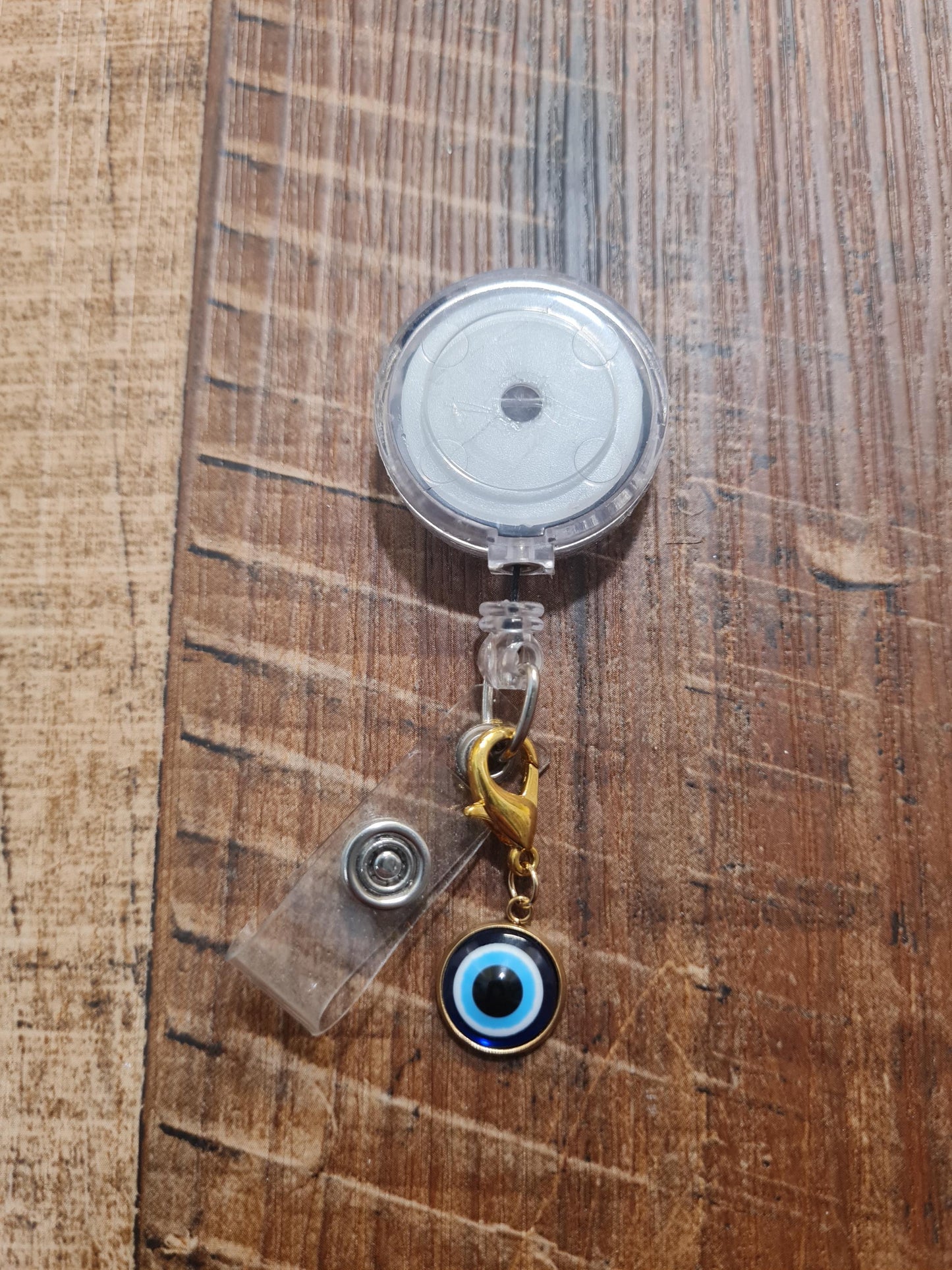 Evil Eye ID Badge Charm ~ ID Badge Reel Charm ~ Custom Made ~ Badge Buddy ~ Badge Accessories ~ Evil Eye Charm ~ ID Badge Charm