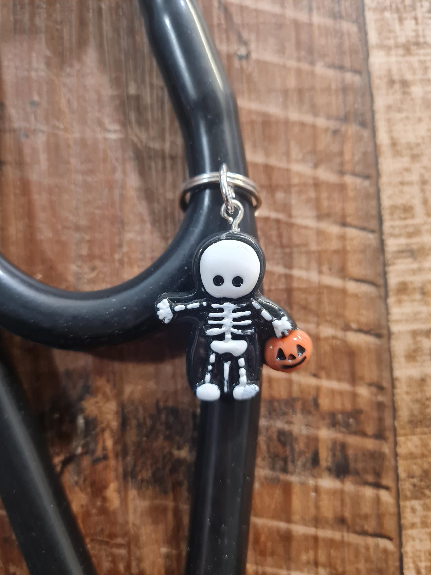 Skeleton ~ Stethoscope Charm ~ RN Charm ~ Halloween Stethoscope Charm ~ Physician Charm ~ Stethoscope Tag ~ OT ~ PT ~ Radiology ~ Bones
