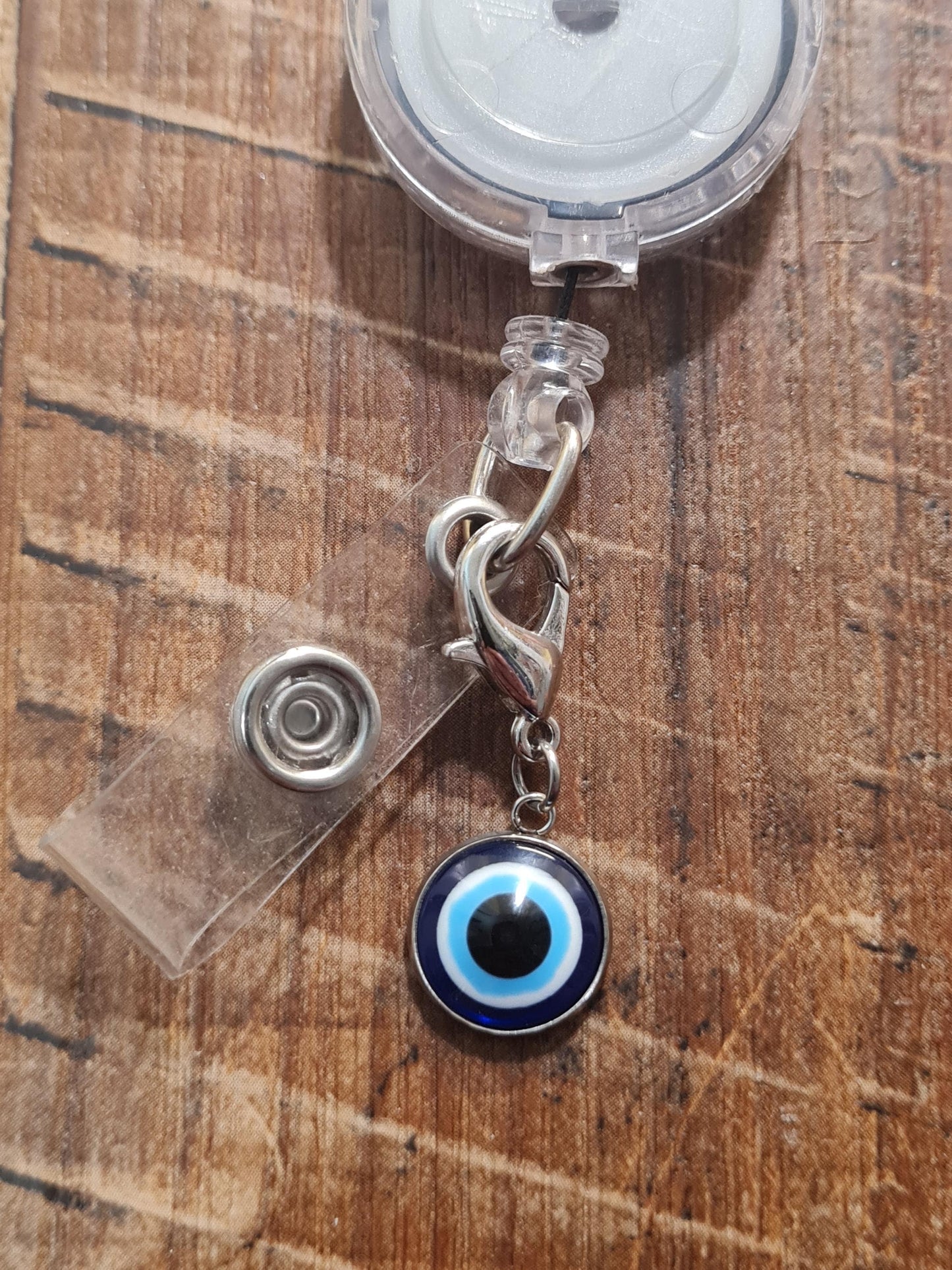 Evil Eye ID Badge Charm ~ ID Badge Reel Charm ~ Custom Made ~ Badge Buddy ~ Badge Accessories ~ Evil Eye Charm ~ ID Badge Charm