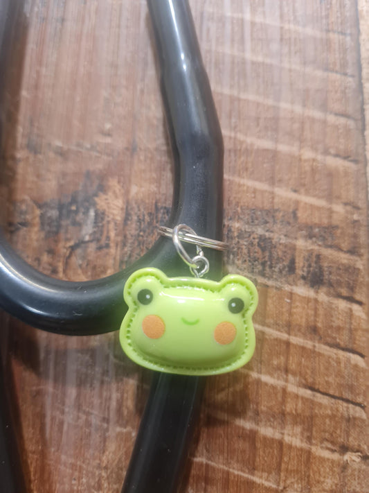 Frog ~ Stethoscope Charm ~ RN Charm ~ Medical Stethoscope Charm ~ Physician Charm ~ Stethoscope Tag ~ OT ~ PT ~ Frog Charm