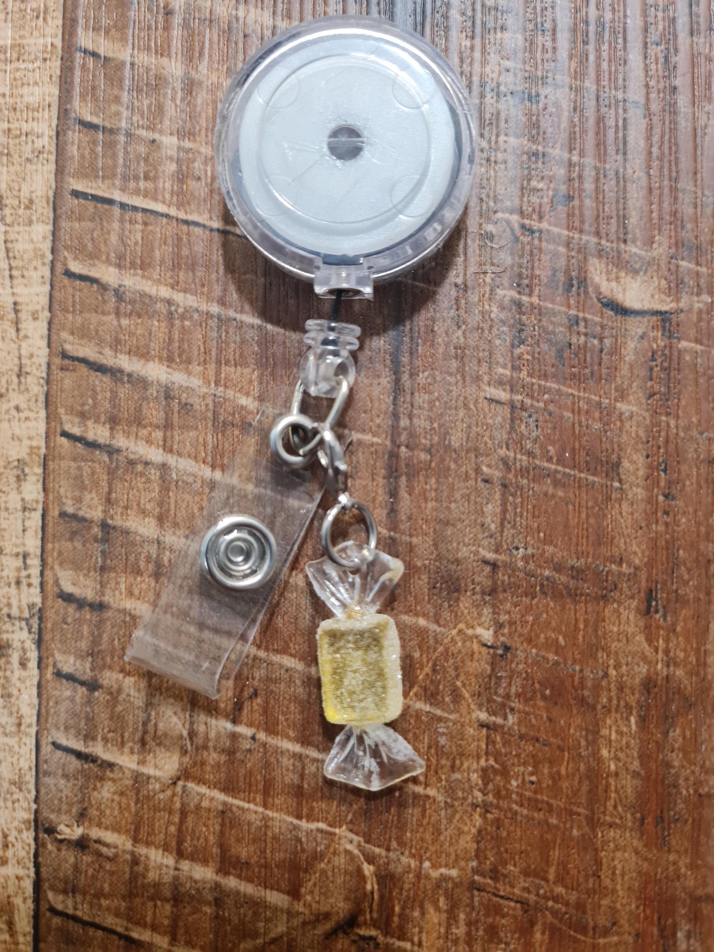 Christmas Candy ~ ID Badge Reel Charm ~ Custom Made Charms ~ Badge Buddy ~ Badge Accessories ~ Work Badge Charm ~ Hard Candy Charm