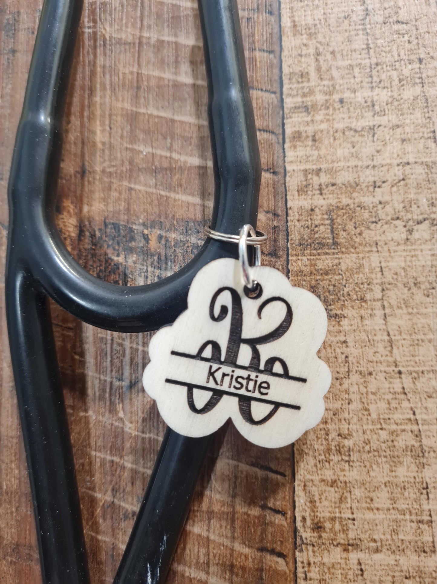Custom Laser-Printed Stethoscope Name Charm - Personalized ID Tag for Nurses and Doctors - Professional Medical Gear with Permanent Name Printing