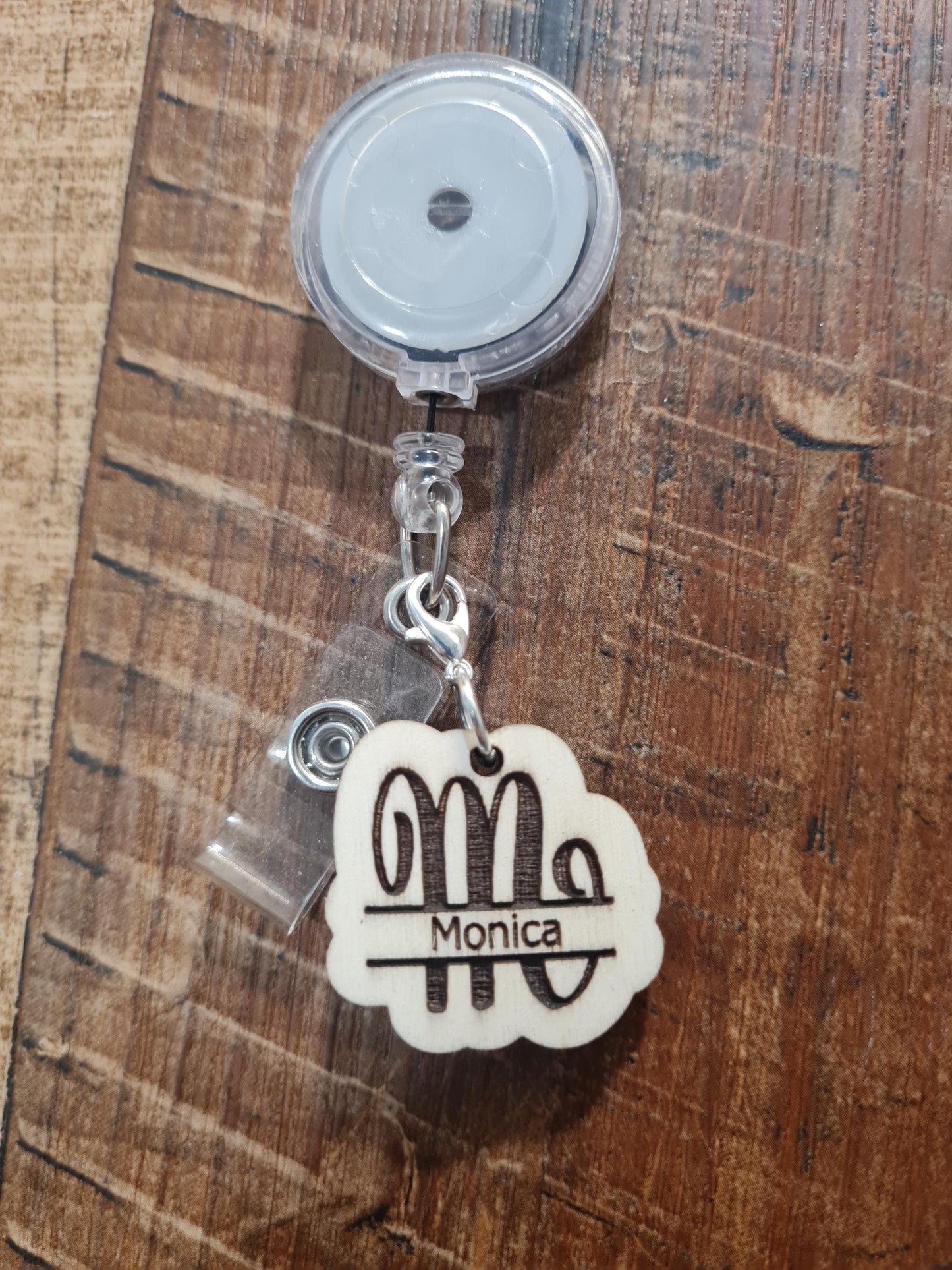 Personalized ID Badge Charm ~ ID Badge Reel Charm ~ Custom Made Charms ~ Badge Buddy ~ Badge Accessories ~ Work Badge Charm