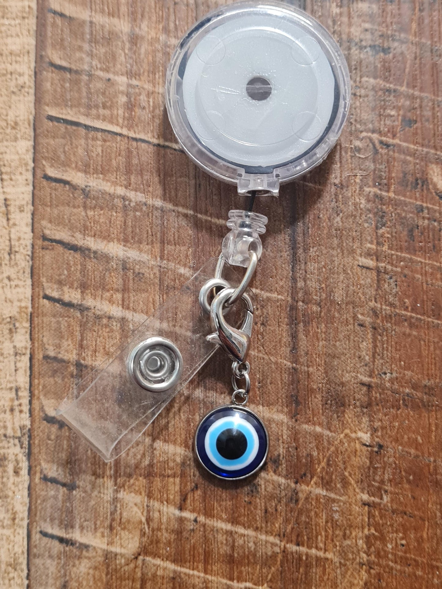 Evil Eye ID Badge Charm ~ ID Badge Reel Charm ~ Custom Made ~ Badge Buddy ~ Badge Accessories ~ Evil Eye Charm ~ ID Badge Charm