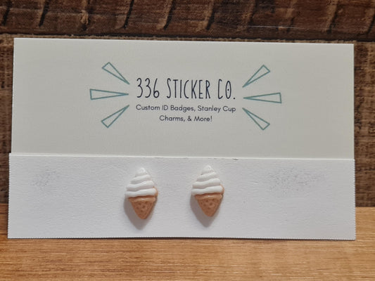Ice Cream Cone Earrings ~ Earrings ~  Ice Cream Earrings ~ Fun Earrings ~ Fall Earrings ~ Kids Earrings ~ Stud Earrings ~ Ice Cream Cone