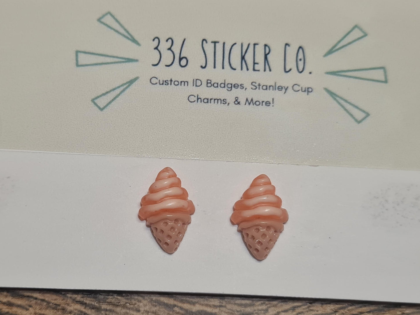 Ice Cream Cone Earrings ~ Earrings ~  Ice Cream Earrings ~ Fun Earrings ~ Fall Earrings ~ Kids Earrings ~ Stud Earrings ~ Ice Cream Cone