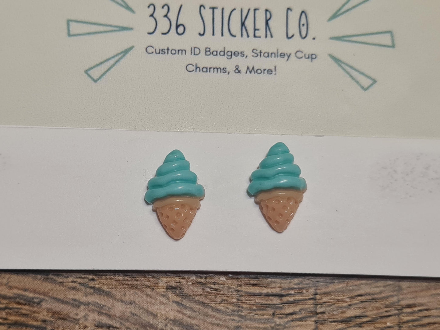 Ice Cream Cone Earrings ~ Earrings ~  Ice Cream Earrings ~ Fun Earrings ~ Fall Earrings ~ Kids Earrings ~ Stud Earrings ~ Ice Cream Cone