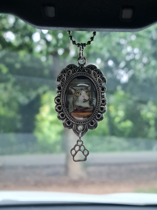 Pet Memorial Rearview Mirror Charm ~ Memorial Car Charm~ In Loving Memory Charm ~ In Memory Charm for Rearview Mirror ~ Pet Bereavement Gift