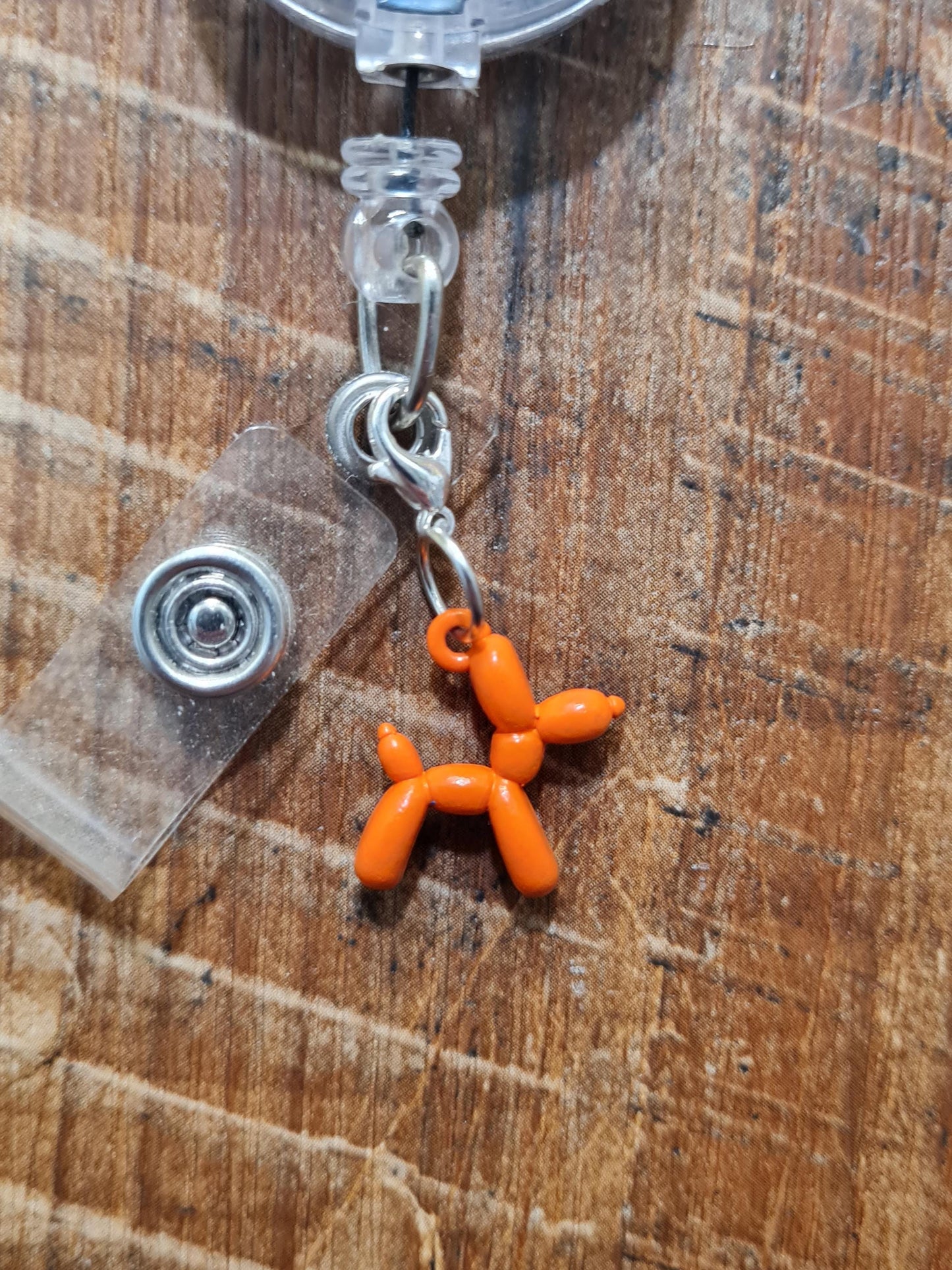 Balloon Animal ~ ID Badge Reel Charm ~  Badge Buddy ~ Badge Accessories ~ Work Badge Charm  ID Badge Charm ~ Balloon Animal Badge Charm