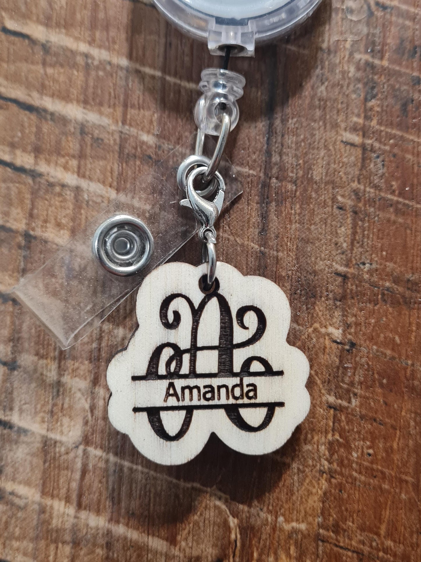 Personalized ID Badge Charm ~ ID Badge Reel Charm ~ Custom Made Charms ~ Badge Buddy ~ Badge Accessories ~ Work Badge Charm
