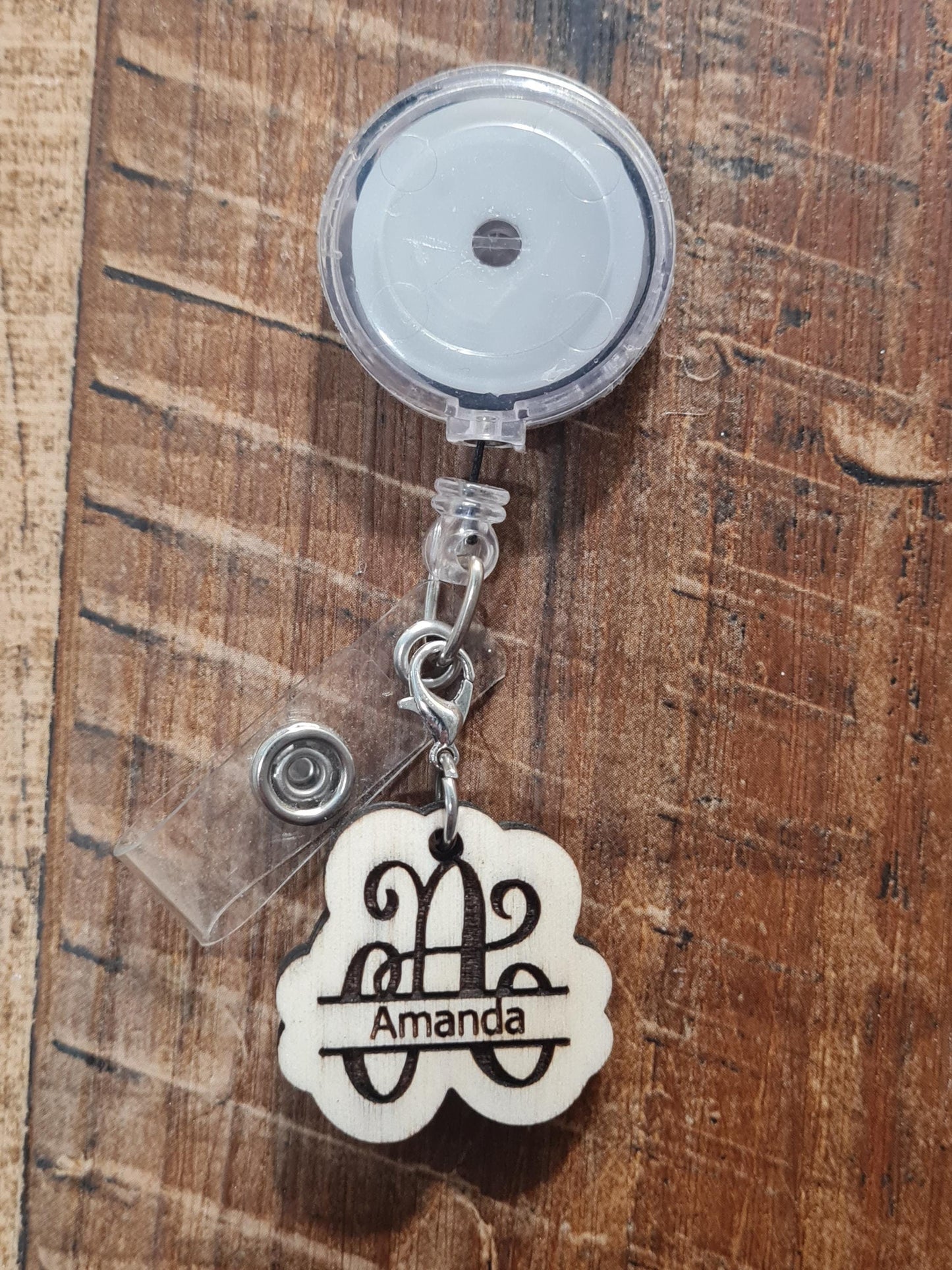 Personalized ID Badge Charm ~ ID Badge Reel Charm ~ Custom Made Charms ~ Badge Buddy ~ Badge Accessories ~ Work Badge Charm