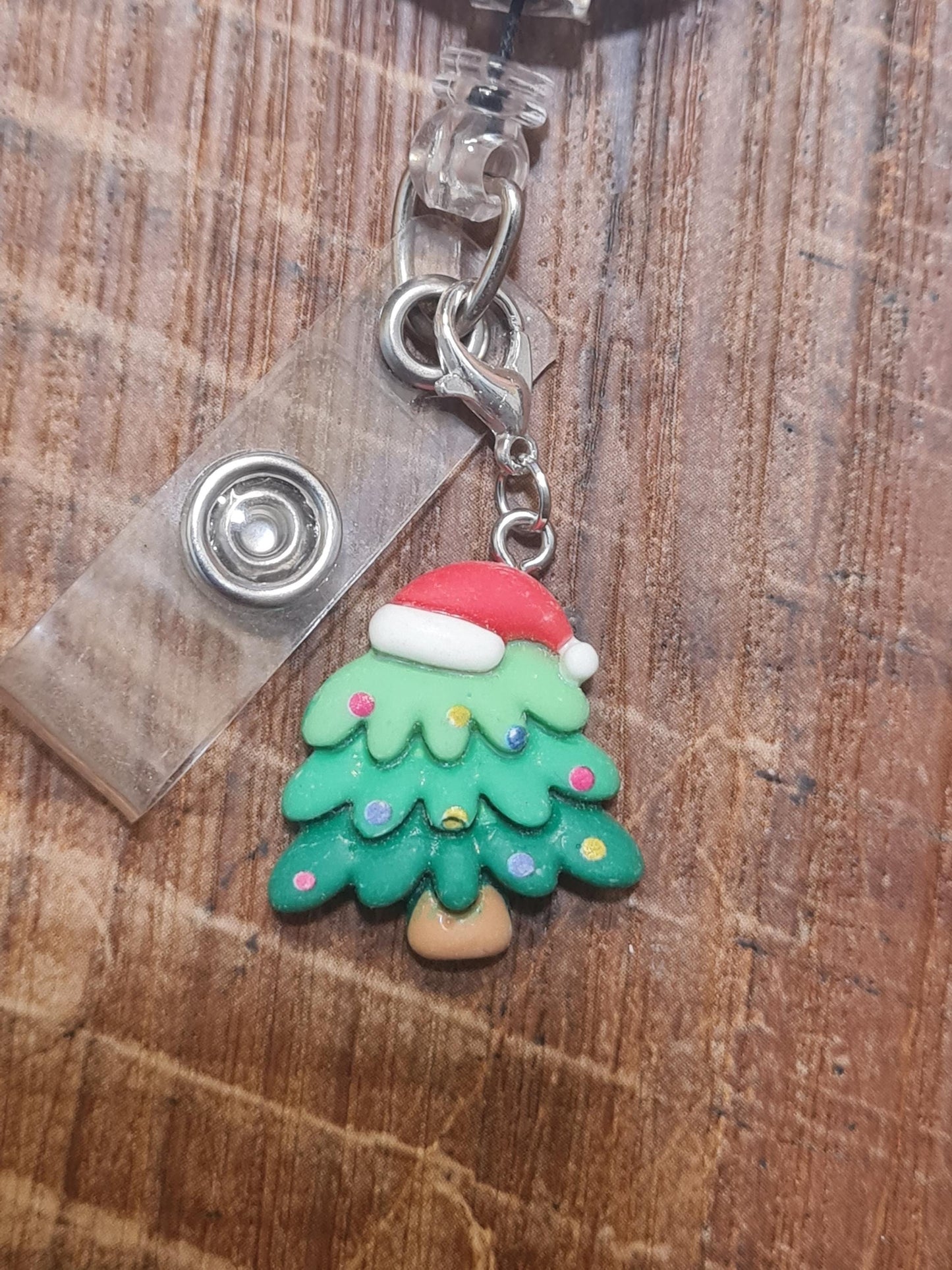 Christmas ID Badge Reel Charm  ~ Work Badge Charm ~ Badge Accessories ~ Christmas Gnome Charm ~ ID Badge Charm ~ Gingerbread ~ Santa