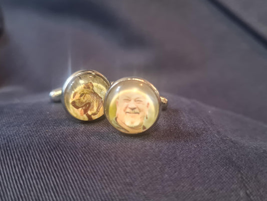 Custom Cuff Links for Groom ~ Personalized Groom Gift ~ Photo Cuff Links for Groom ~ Groomsmen Gift ~ Bride to Groom Gift ~ Photo Cuff Links