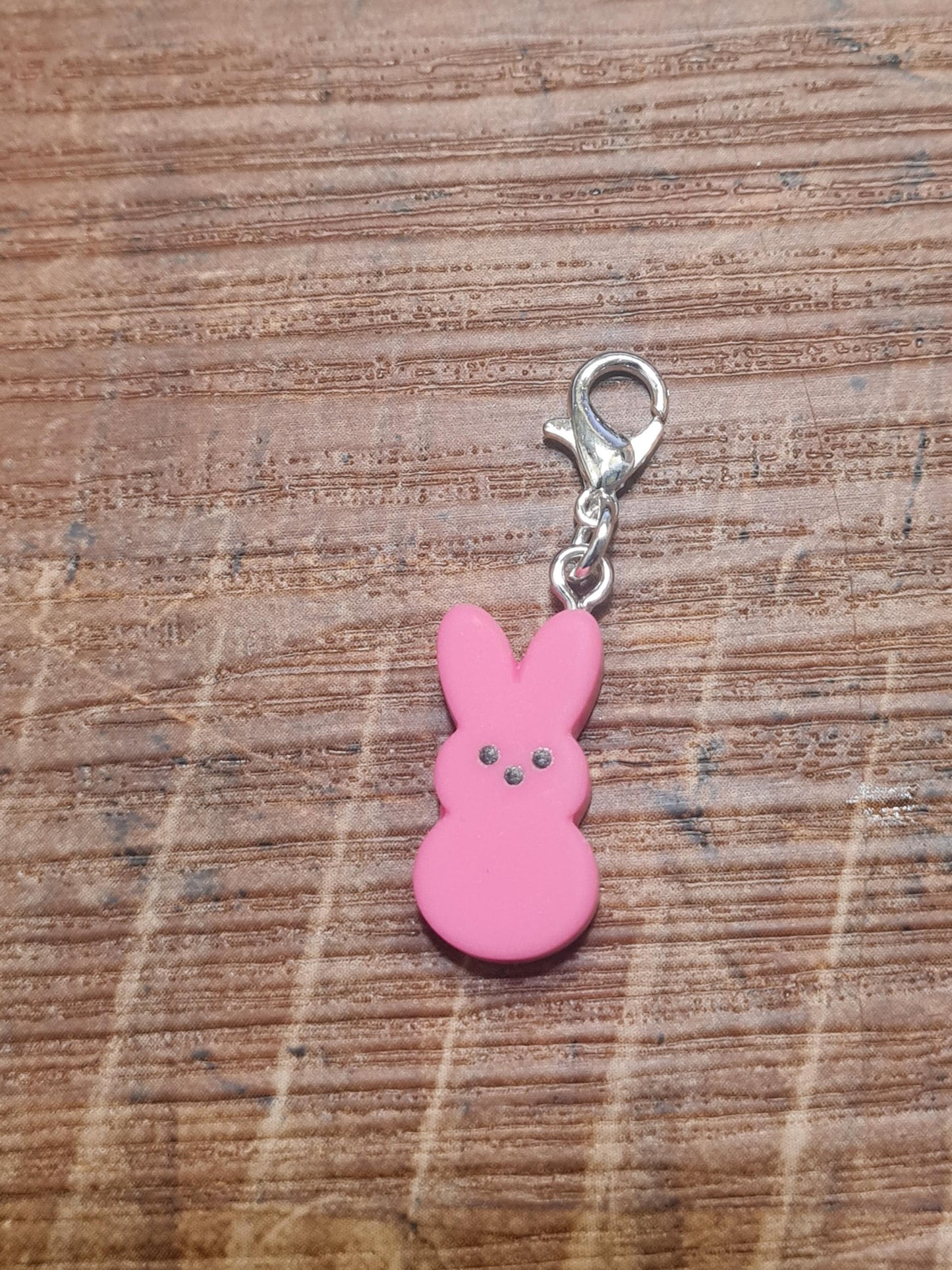 Easter Charm ~ ID Badge Reel Charm ~ Custom Made Charms ~ Badge Buddy ~ Badge Accessories ~ Marshmallow Bunny ~ Peep