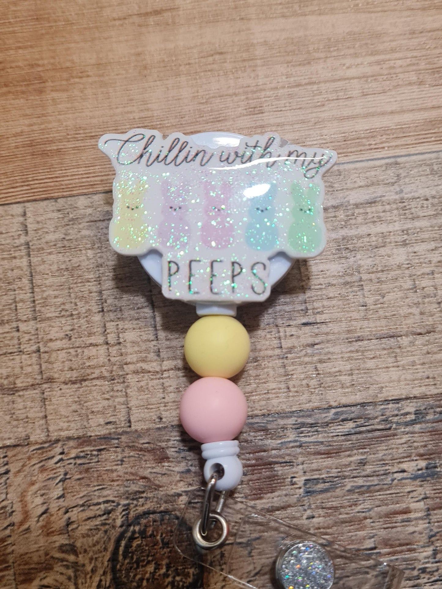 Chillin' With My Peeps Badge Reel ~ ID Badge Reel ~ Easter Badge Reel ~ RT ~ Peeps ID Badge ~ Work Badge Reel ~ Medical Badge Reel