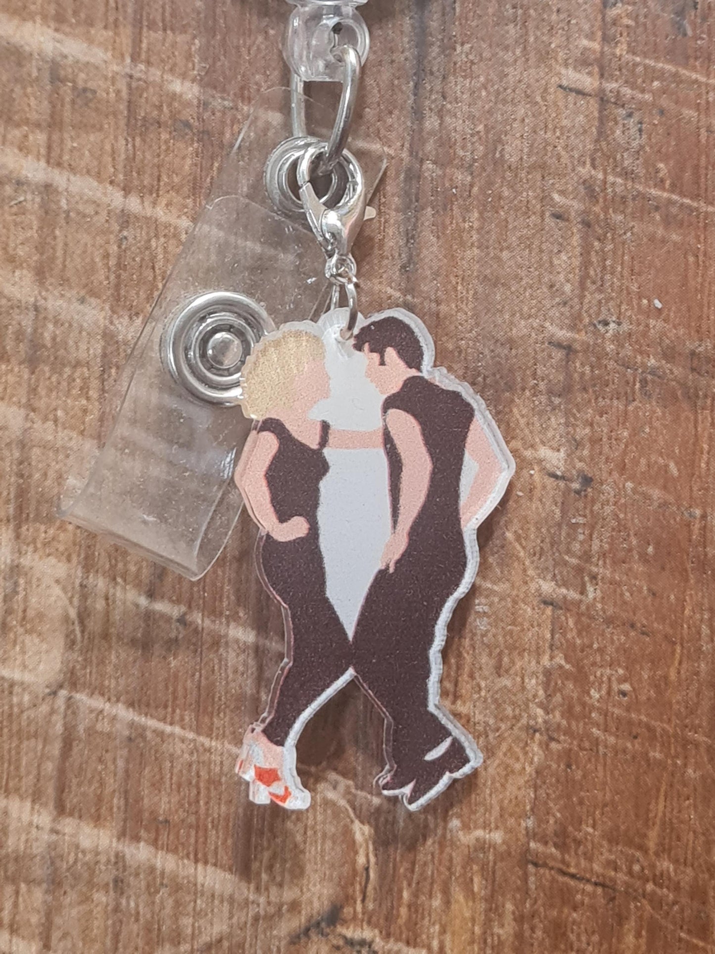 Dancing Couple Charm ~ ID Badge Reel Charm ~ Custom Made Charms ~ Badge Accessories ~ Work Badge Charm ~ Tell Me About It Stud Charm
