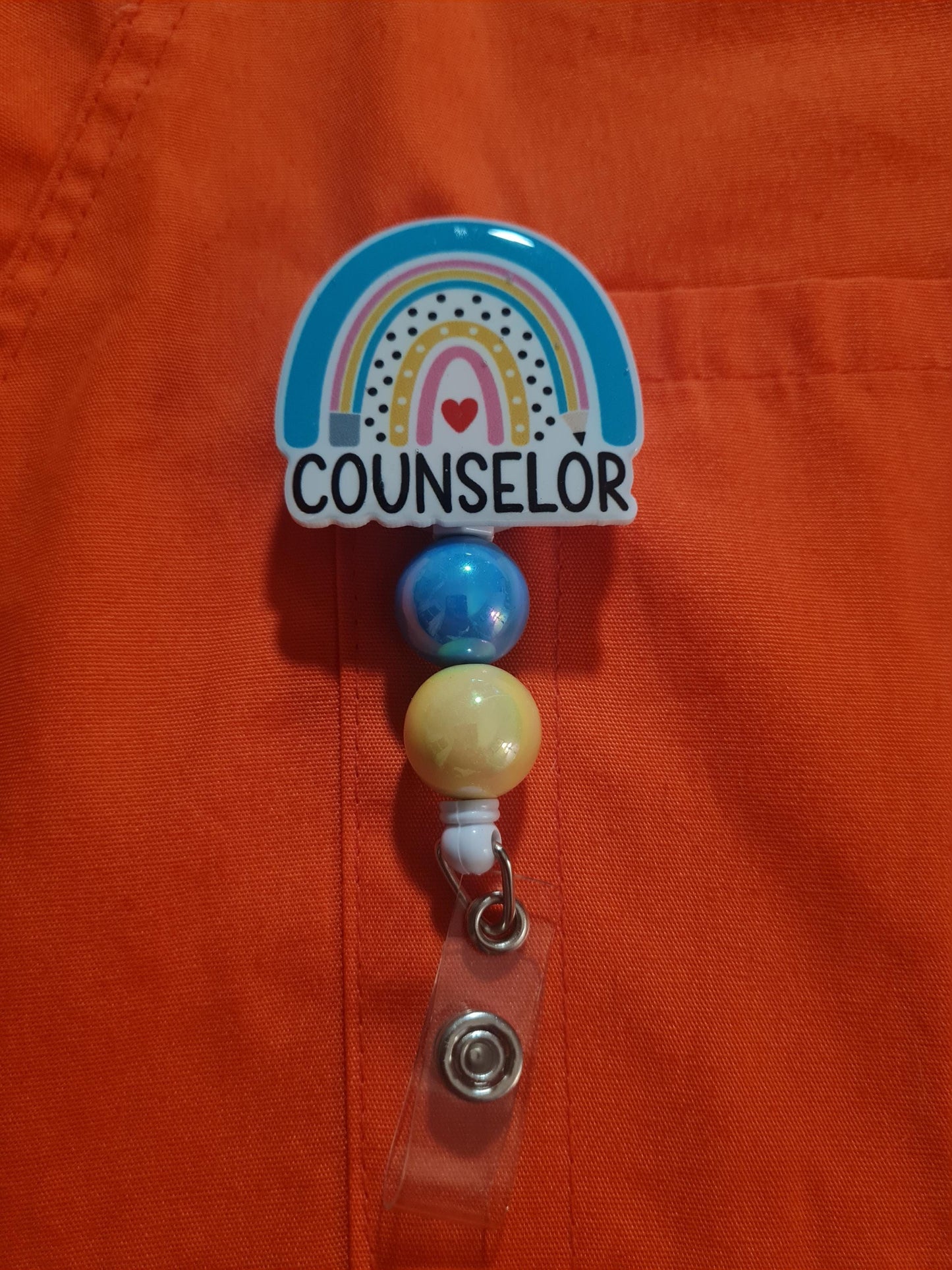 Counselor  Badge Reel ~ ID Badge Reel ~ School Badge Reel ~ Work Badge~ Badge Reel ~ School Counselor Work Badge Reel
