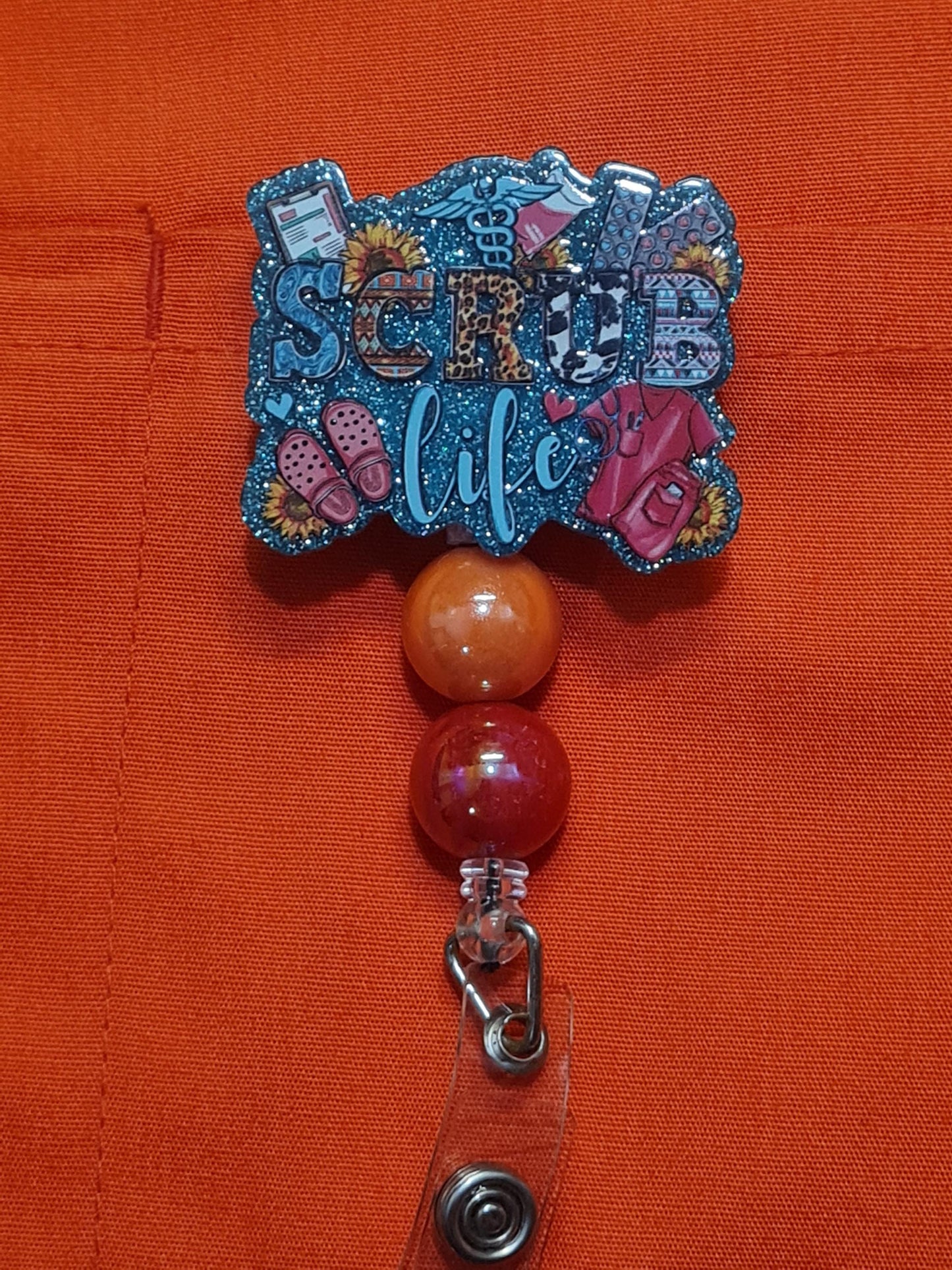 Scrub Life Badge Reel ~ ID Badge Reel ~Health Care Badge Reel ~ Work Badge~ Medical Badge Reel~ RN Badge Reel ~ Nurse Badge Reel ~ CNA Badge