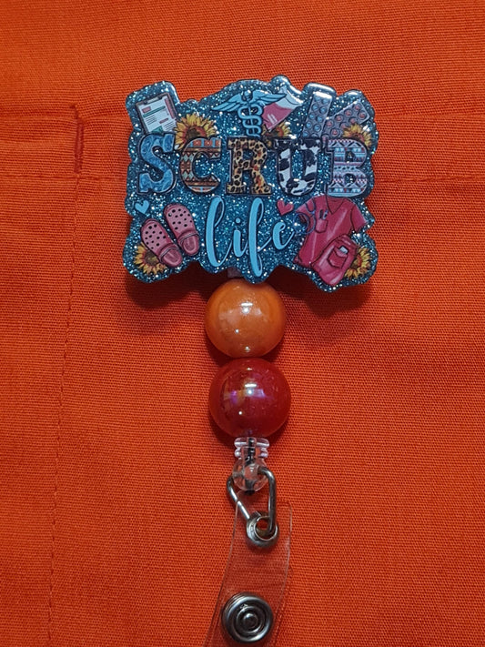 Scrub Life Badge Reel ~ ID Badge Reel ~Health Care Badge Reel ~ Work Badge~ Medical Badge Reel~ RN Badge Reel ~ Nurse Badge Reel ~ CNA Badge