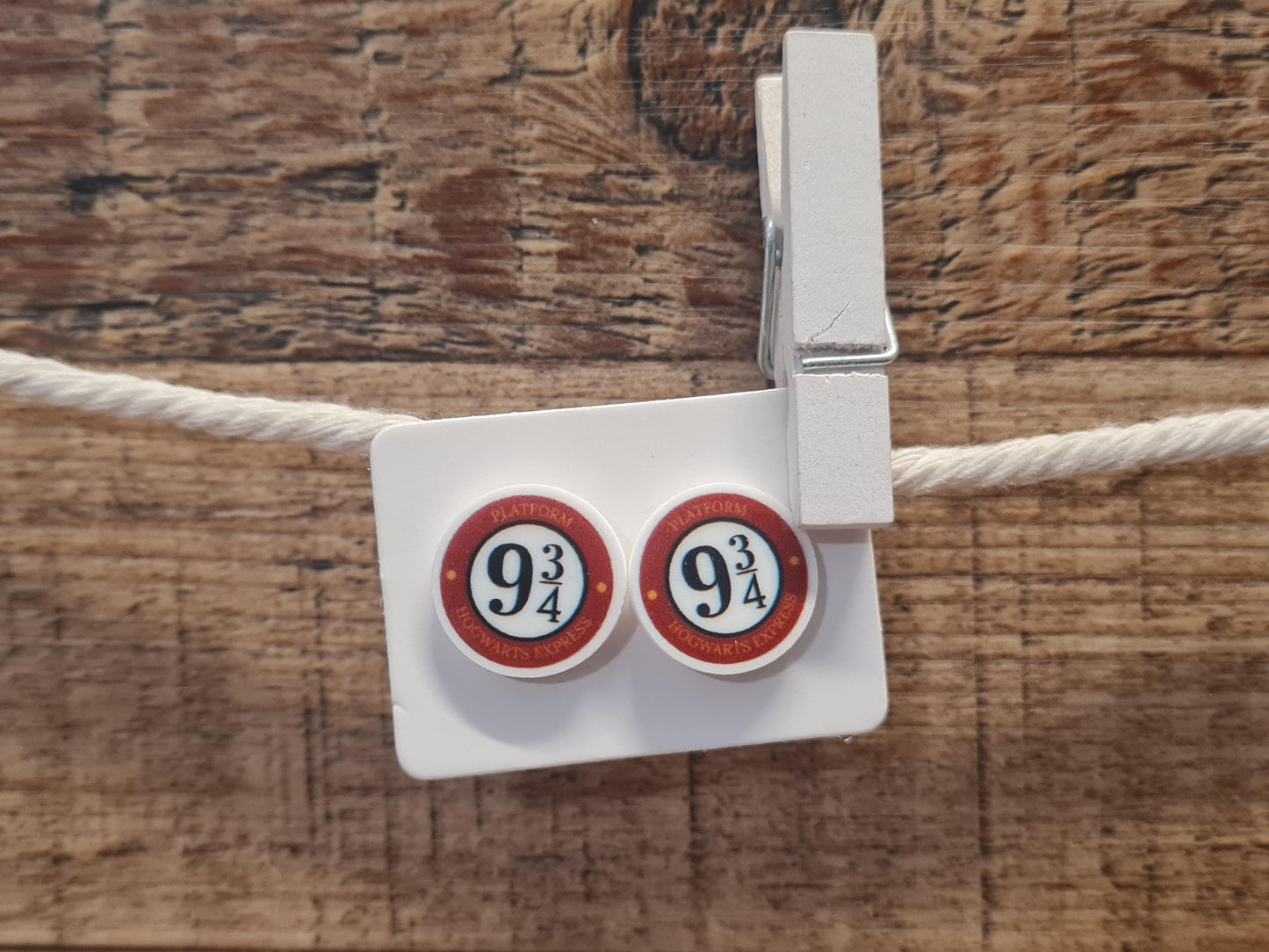 9 3/4 Earrings ~ Wizard Earrings ~ Wizard Movie Earrings Earrings ~ Fun Earrings ~ Post Earrings ~ Nine and Three Quarters ~ Wizard Platform