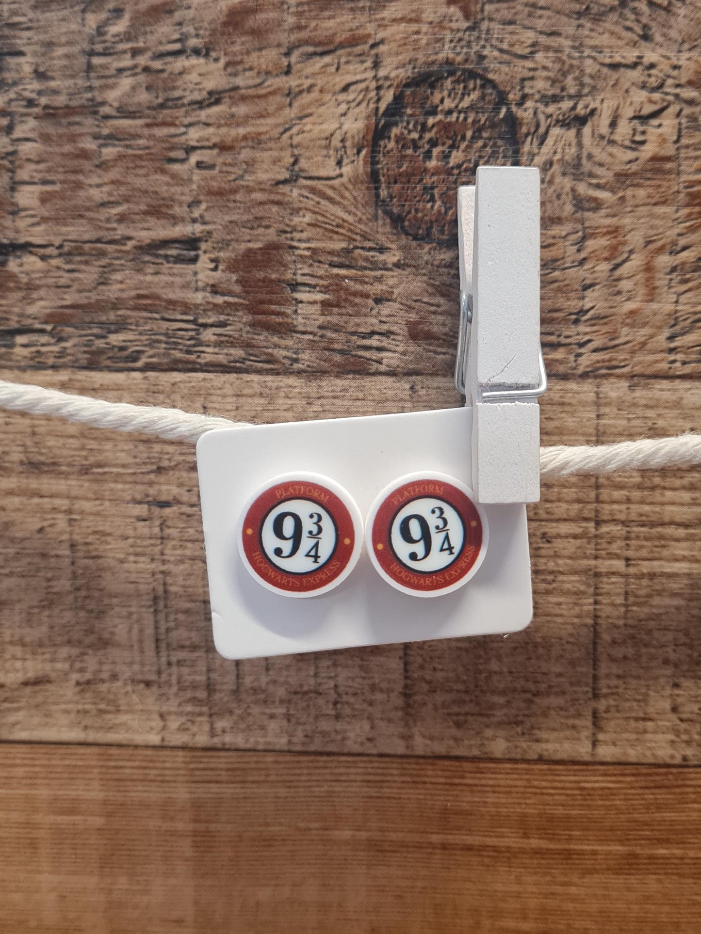 9 3/4 Earrings ~ Wizard Earrings ~ Wizard Movie Earrings Earrings ~ Fun Earrings ~ Post Earrings ~ Nine and Three Quarters ~ Wizard Platform