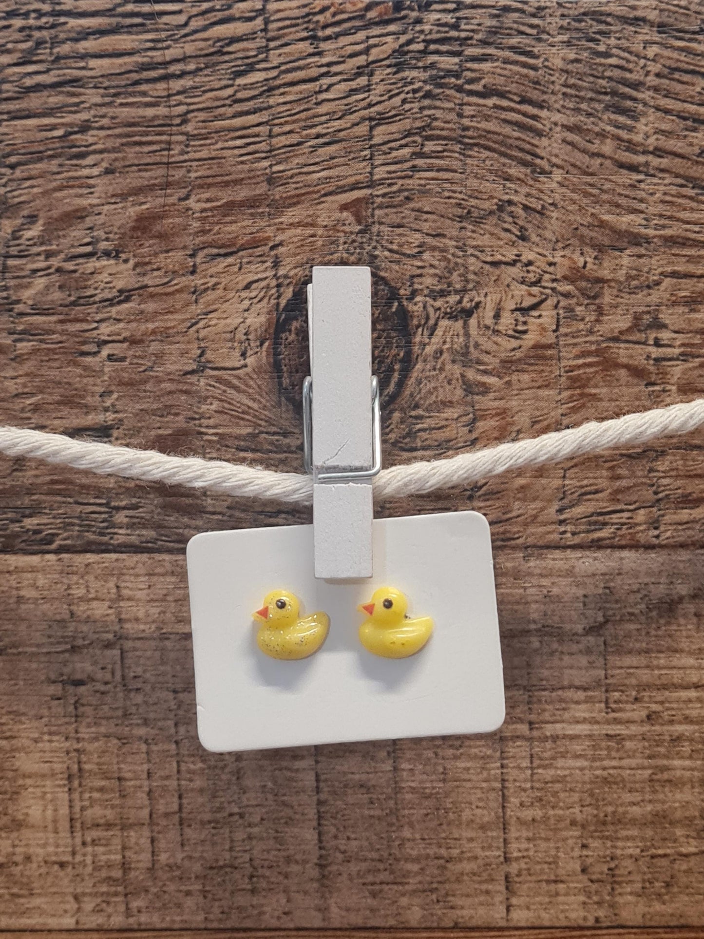 Rubber Duck Earrings ~ Duck Earrings ~ Cute Duck Earrings ~ Easter Jewelry ~ 4 Wheel Drive Mascot Earrings ~ Rubber Duck ~Easter Basket Gift