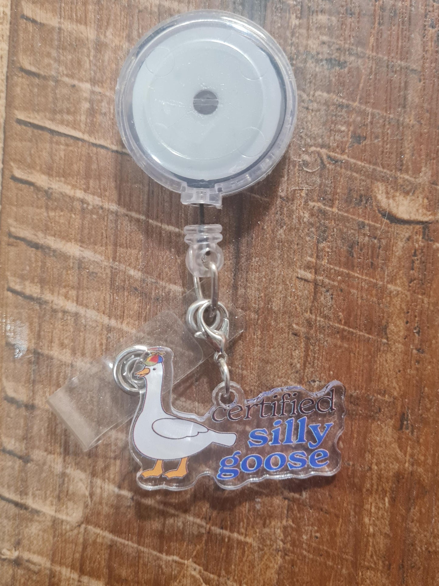 Silly Goose Charm ~ ID Badge Reel Charm ~ Custom Made Charms ~ Badge Accessories ~ Work Badge Charm ~ Certified Silly Goose Charm