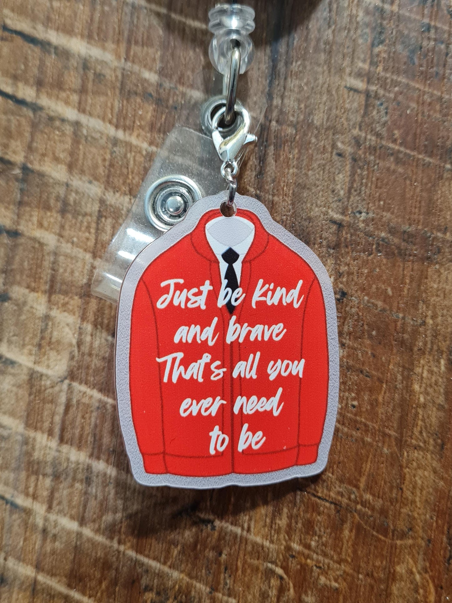 Be Kind Charm ~ ID Badge Reel Charm ~ Custom Made Charms ~ Badge Accessories ~ Badge Charm ~ Be Kind and Brave ~ Work Badge Charm